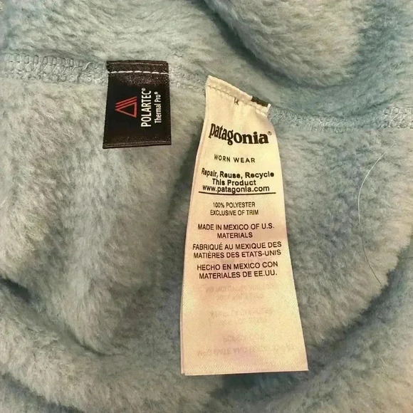Patagonia Women's Re-Tool Snap-T Polartec Fleece Pullover Blue Size Small - Picture 5 of 6